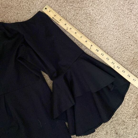 Monif C Cotton Stretch Off the Shoulder Romper Ruffle Trim Sleeve size 2X Witchy - Picture 8 of 10